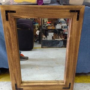 Color brown frame is wood